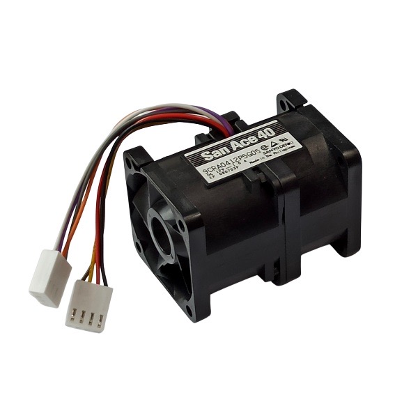 جت فن ۱۲ ولت دوبل ۴ در ۴ سانتی متر ۱ آمپر توربو دور بالا برند SANYO DENKI مدل 9CRA0412P5G05 تایپ San Ace 40