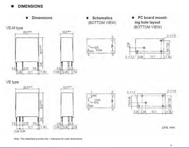 ابعاد VE 12HMSE-K