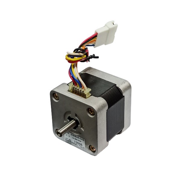 استپ موتور نما ۱۷ گشتاور ۳ کیلوگرم سانتی متر دو سر شفت ۱.۸ درجه 103H548-0418 برند SANYO DENKI ساخت ژاپن