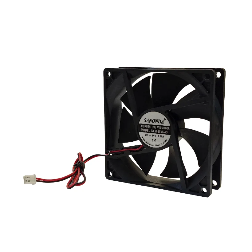 فن ۲۴ ولت ۹ در ۹ سانتی ۲۹۰ میلی آمپر بوشی دو سیم باریک ضخامت ۲/۵ برند SANONDA