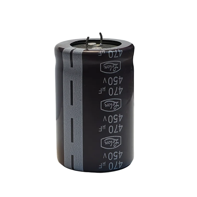 خازن ۴۷۰ میکروفاراد ۴۵۰ ولت پایه میخی LELON