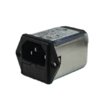 نویز فیلتر تک فاز ۱۰ آمپر با جک برق پاور پنلی EMI FILTER برند CANNY WELL مدل CW2A-10A-T