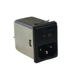 نویز فیلتر تک فاز ۶ آمپر کلید دار جک پاوری خور پنلی EMI FILTER مدل 06S3-SPB-Q(B) برند High & Low corp