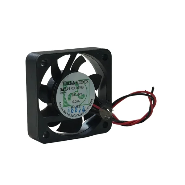 RUILIAN SCIENCE 24V 40×40×10mm Slim Cooling Fan, 2-Wire, 50mA, Model RDL4010B
