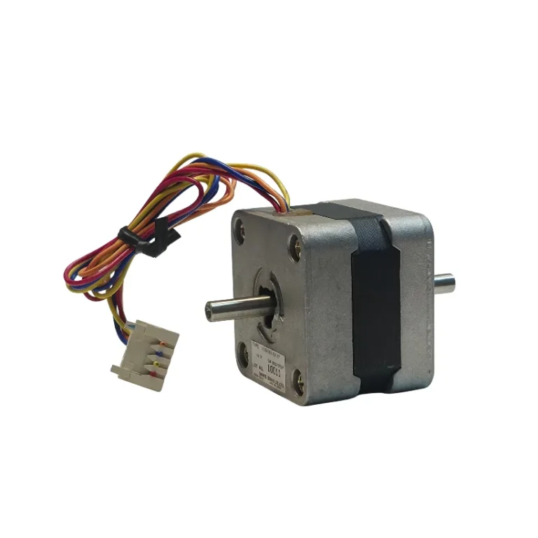 SANYO DENKI NEMA 17 Two-Phase Stepper Motor, Dual Shaft, 0.9° Step Angle, 3 kg·cm Torque, 4-Wire, Model 0117-591-103 – Made in Japan